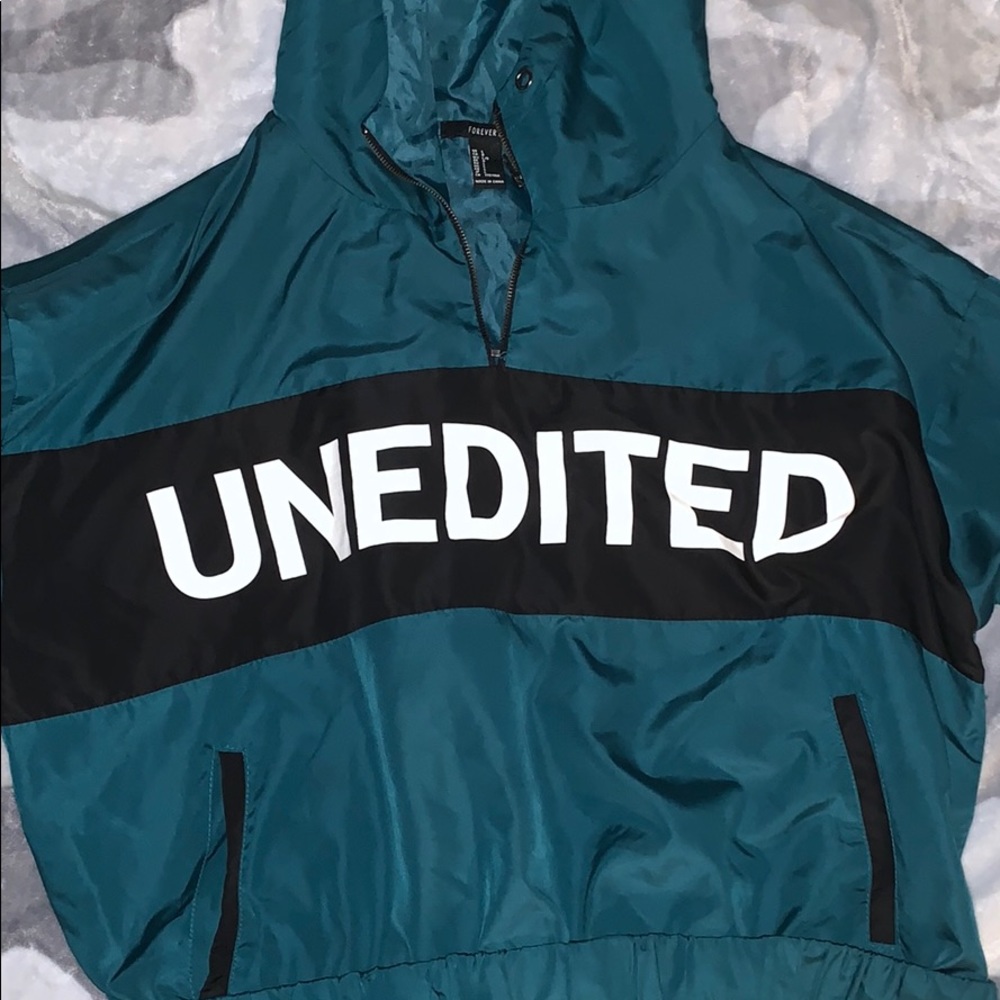 A green wind breaker